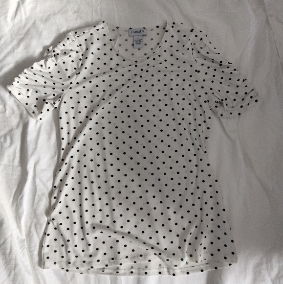 Carmen Marc Valvo Tops - ⬇️Price Drop!⬇️Carmen Polka dot Blouse in size S